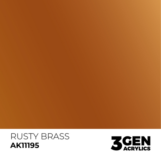 AK Interactive 3G Acrylic Paint: Rusty Brass - Metallic