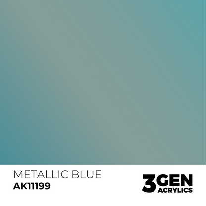 AK Interactive 3G Acrylic Paint: Metallic Blue - Metallic