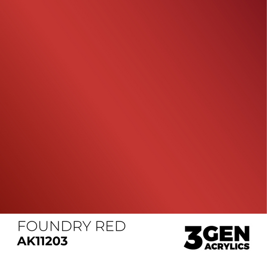 AK Interactive 3G Acrylic Paint: Foundry Red - Metallic
