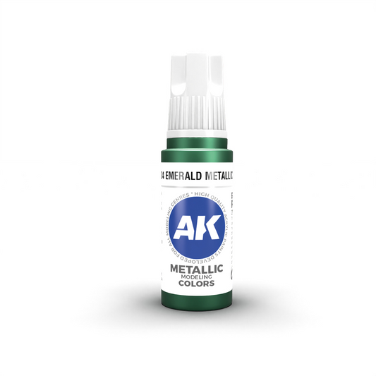 AK Interactive 3G Acrylic Paint: Emerald Metallic Green - Metallic