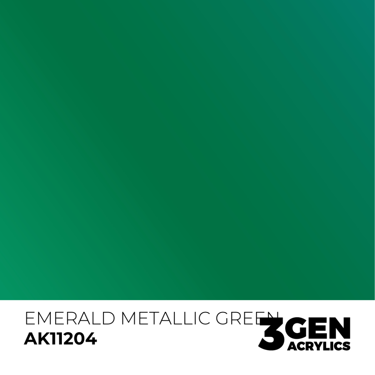 AK Interactive 3G Acrylic Paint: Emerald Metallic Green - Metallic