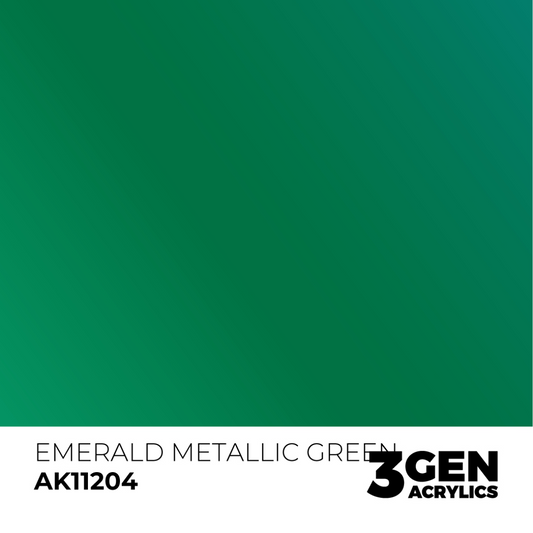 AK Interactive 3G Acrylic Paint: Emerald Metallic Green - Metallic