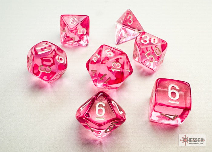 Chessex - Translucent Pink/White