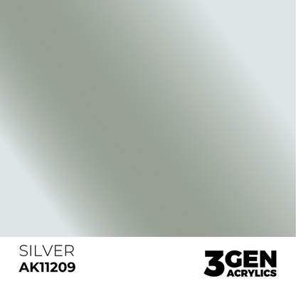 AK Interactive 3G Acrylic Paint: Silver - Metallic