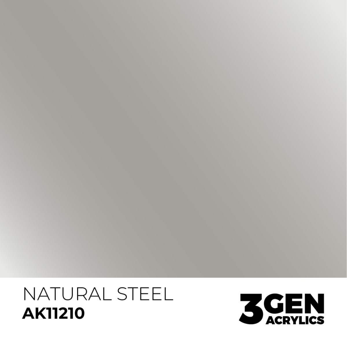AK Interactive 3G Acrylic Paint: Natural Steel - Metallic