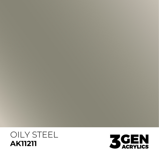 AK Interactive 3G Acrylic Paint: Oily Steel - Metallic