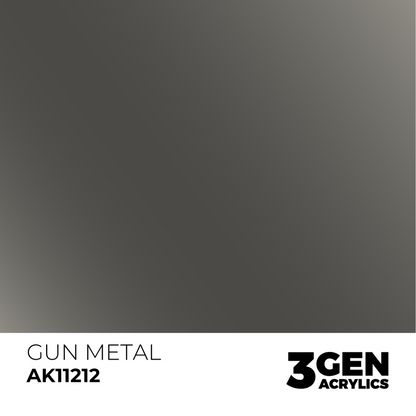 AK Interactive 3G Acrylic Paint: Gun Metal - Metallic