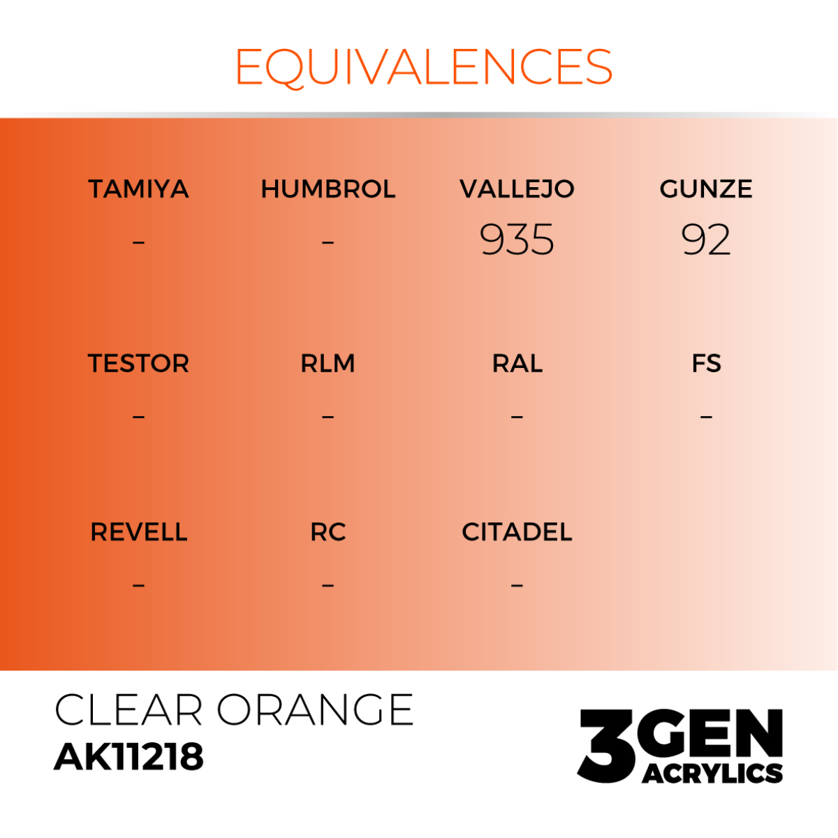 AK Interactive 3G Acrylic Paint: Clear Orange - Standard