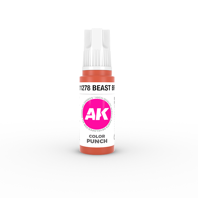 AK Interactive 3G Acrylic Paint: Beast Brown - Color Punch