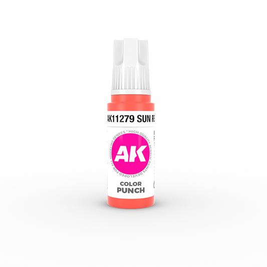 AK Interactive 3G Acrylic Paint: Sun Red - Color Punch