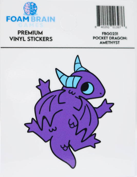 Foam Brain - Pocket Dragon: Amethyst Vinyl Sticker