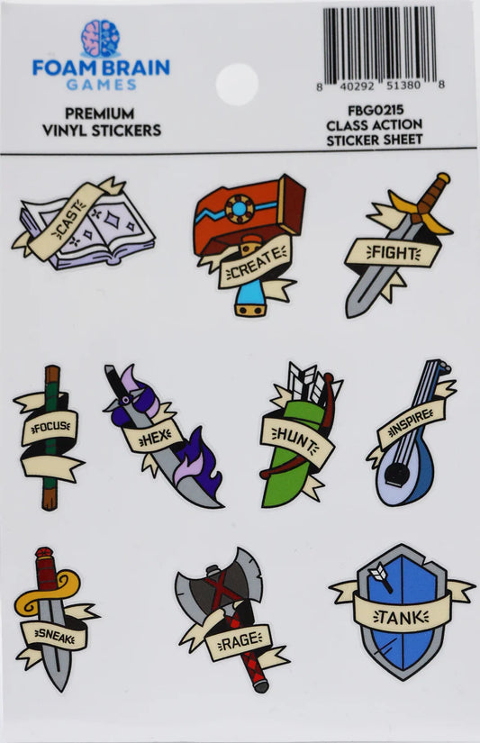 Foam Brain - Class Action Sticker Sheet Vinyl Sticker