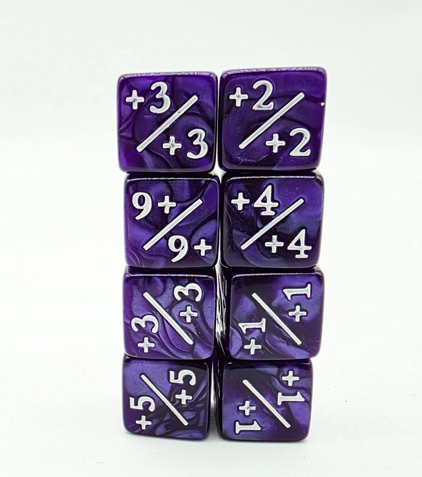Foam Brain - +1/+1 PEARL PURPLE COUNTERS FOR MAGIC - SET OF 8