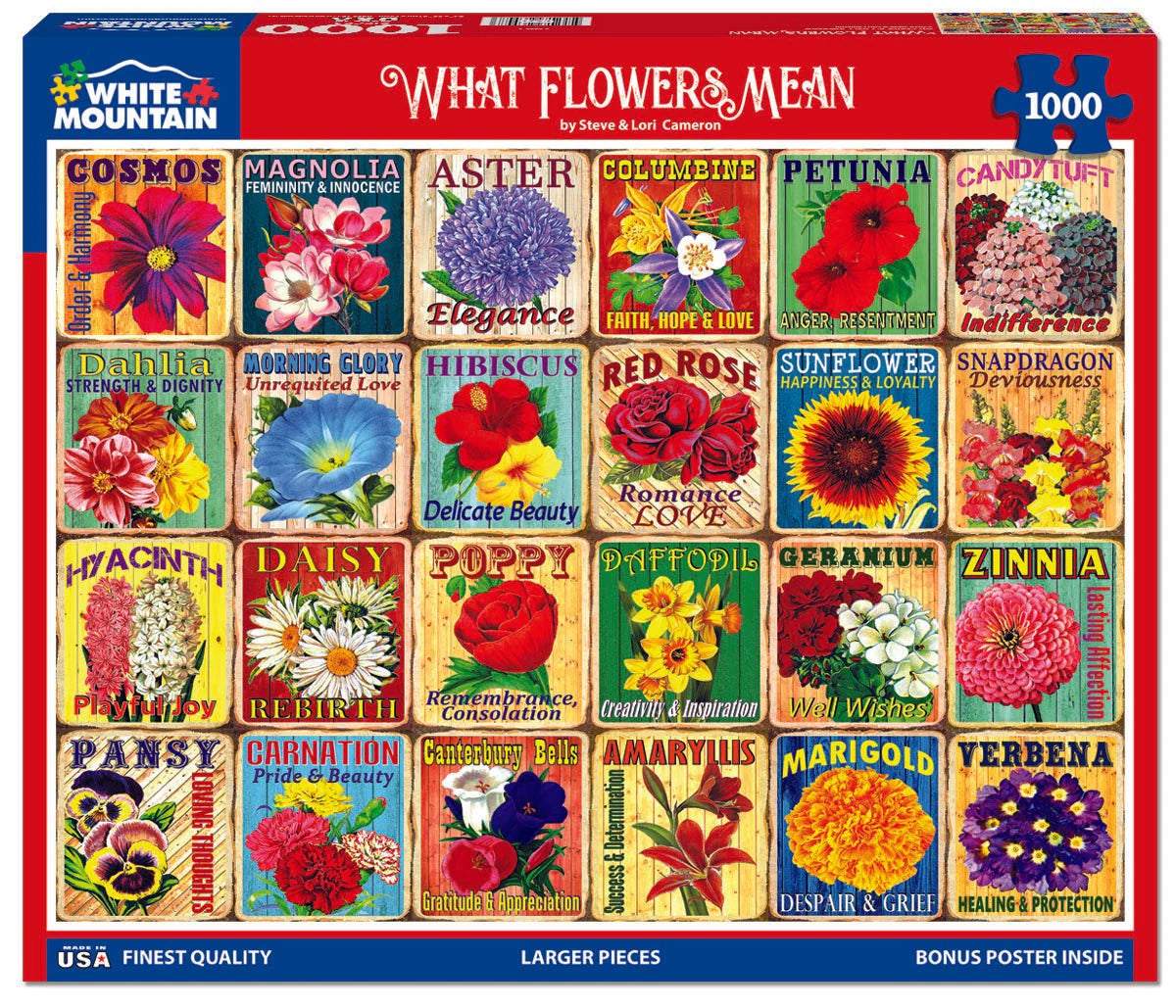 White Mountain - What Flowers Mean 1000 Piece Puzzle