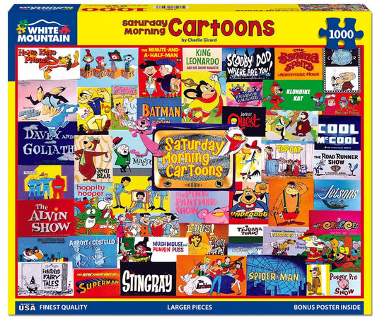 White Mountain - Saturday Morning Cartoons 1000 Piece Puzzle