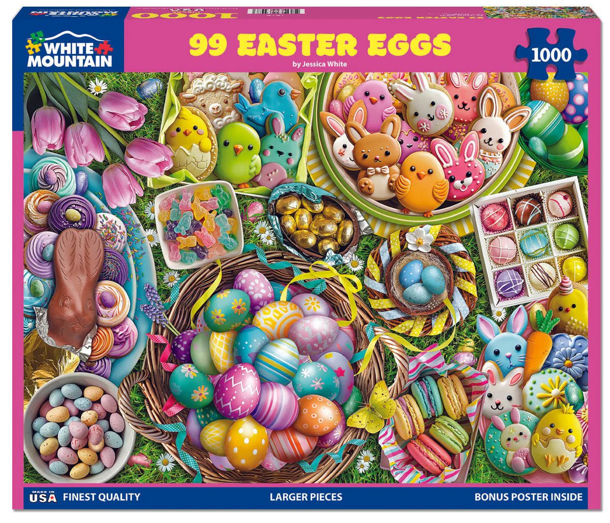 White Mountain - 99 Easter Eggs 1000 Piece Puzzle