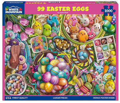 White Mountain - 99 Easter Eggs 1000 Piece Puzzle