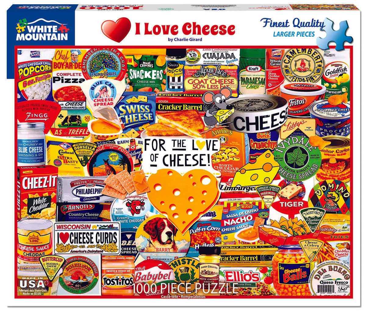 White Mountain - I Love Cheese 1000 Piece Puzzle