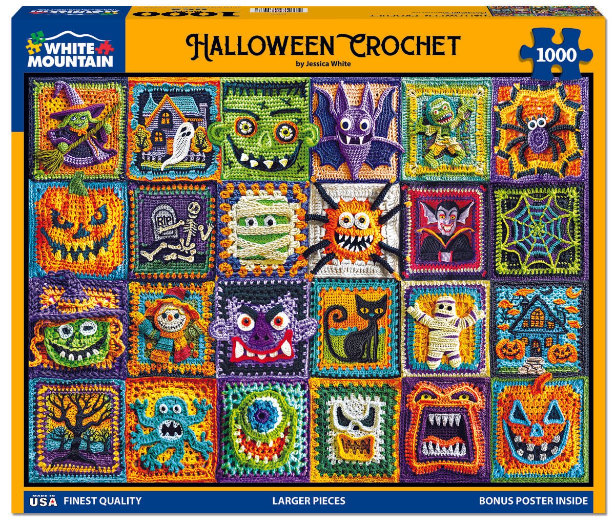 White Mountain - Halloween Crochet 1000 Piece Puzzle
