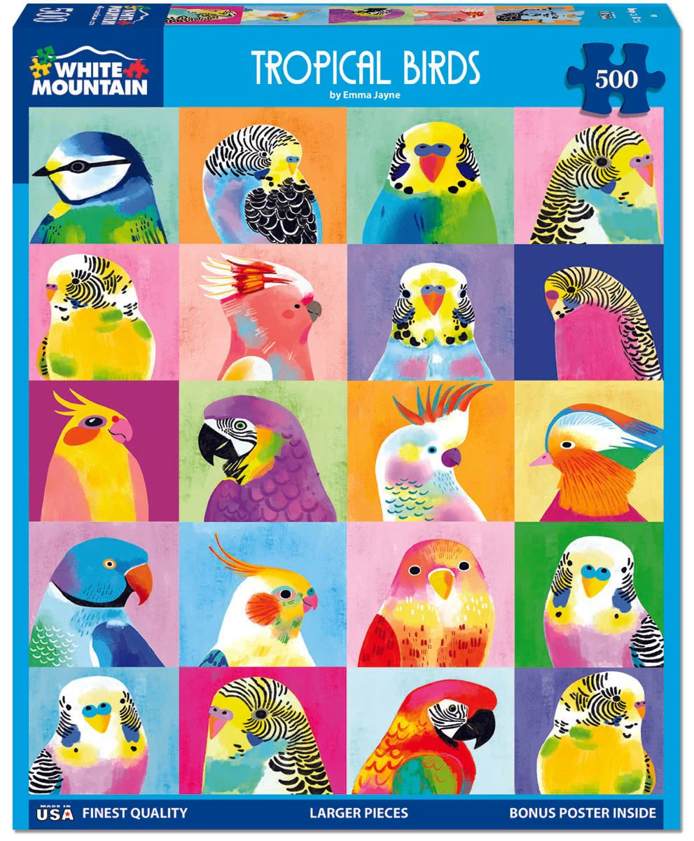 White Mountain - Tropical Birds 500 Piece Puzzle