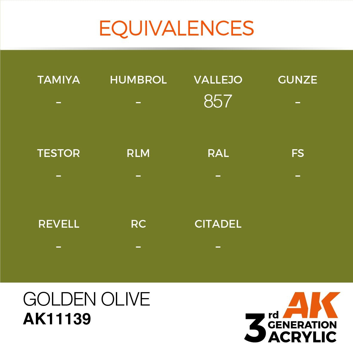 AK Interactive 3G Acrylic Paint: Golden Olive – Standard