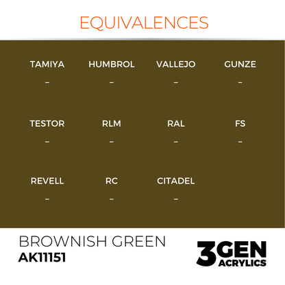 AK Interactive 3G Acrylic Paint: Brownish Green – Standard