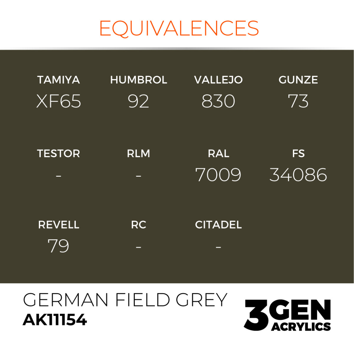 AK Interactive 3G Acrylic Paint: German Field Grey – Standard