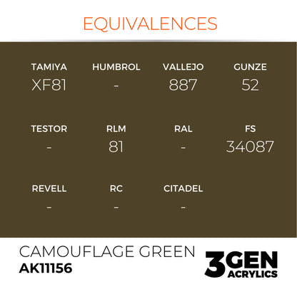 AK Interactive 3G Acrylic Paint: Camouflage Green – Standard