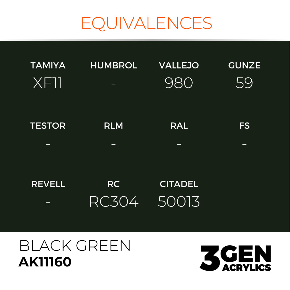 AK Interactive 3G Acrylic Paint: Black Green – Standard