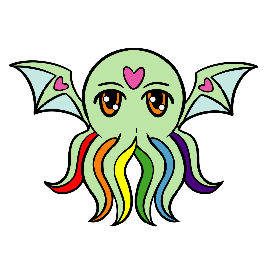 Foam Brain - Pridethulu Pin - Rainbow