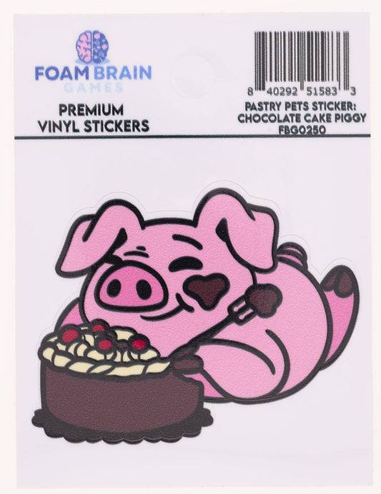 PASTRY PETS STICKER: CHOCOLATE CAKE PIGGY