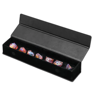 MAGNETIC DICE VAULT - BLACK LEATHERETTE (Copy)