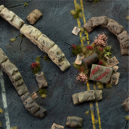 Gamers Grass Sandbag Barricades Basing Bits