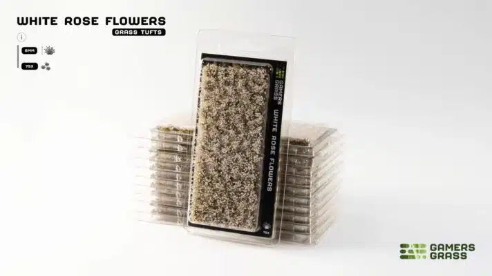 Gamers Grass: White Rose Flower Tufts
