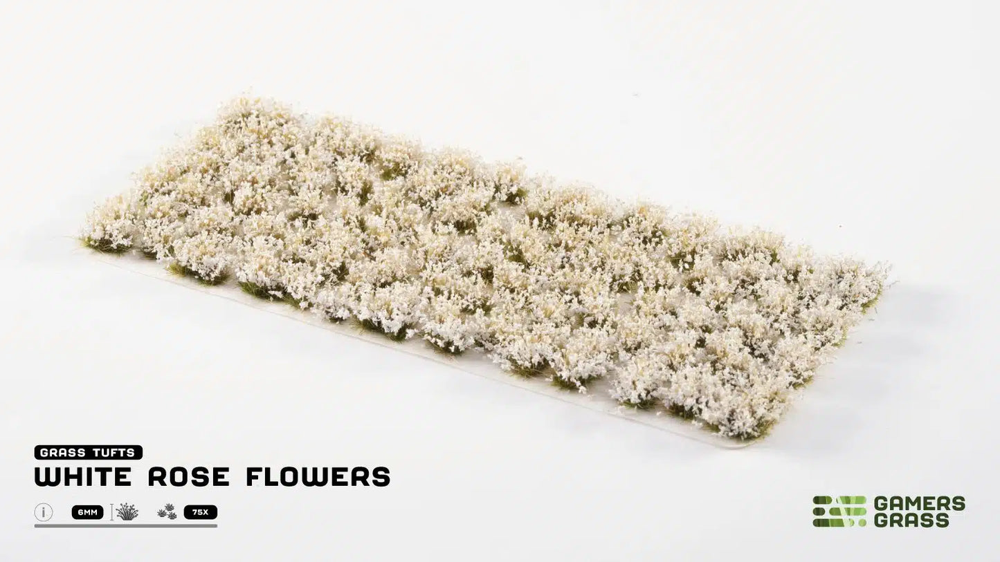 Gamers Grass: White Rose Flower Tufts