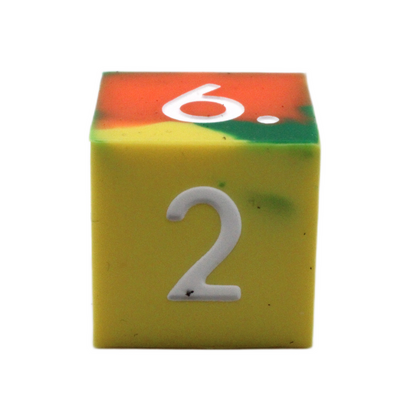 Old School Dice: Silicone 7-Piece Sets - Orange, Green & Yellow