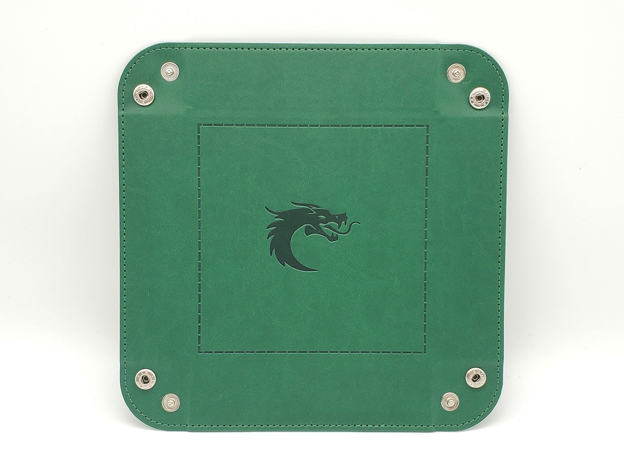 Old School Dice: Square Rolling Tray - Dark Green