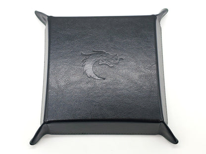 Old School Dice: Square Rolling Tray - Dark Green