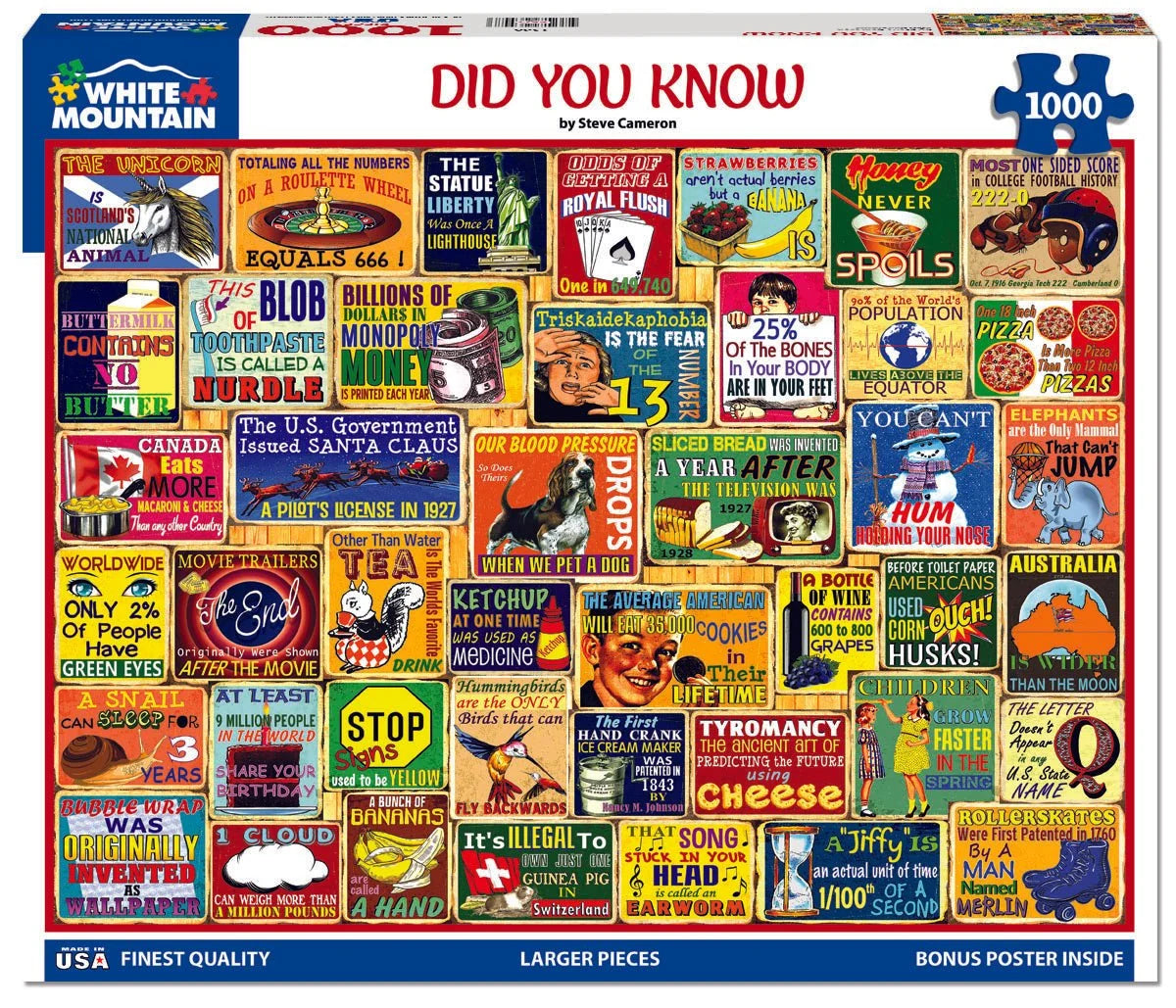 White Mountain Puzzles - Did You Know