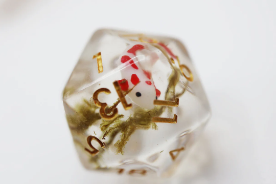Foam Brain - Red Koi Fish RPG Dice Set