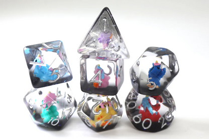 Foam Brain - Unicorn Party RPG Dice Set