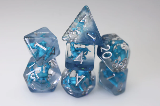 Foam Brain - Young Blue Dragon RPG Dice Set