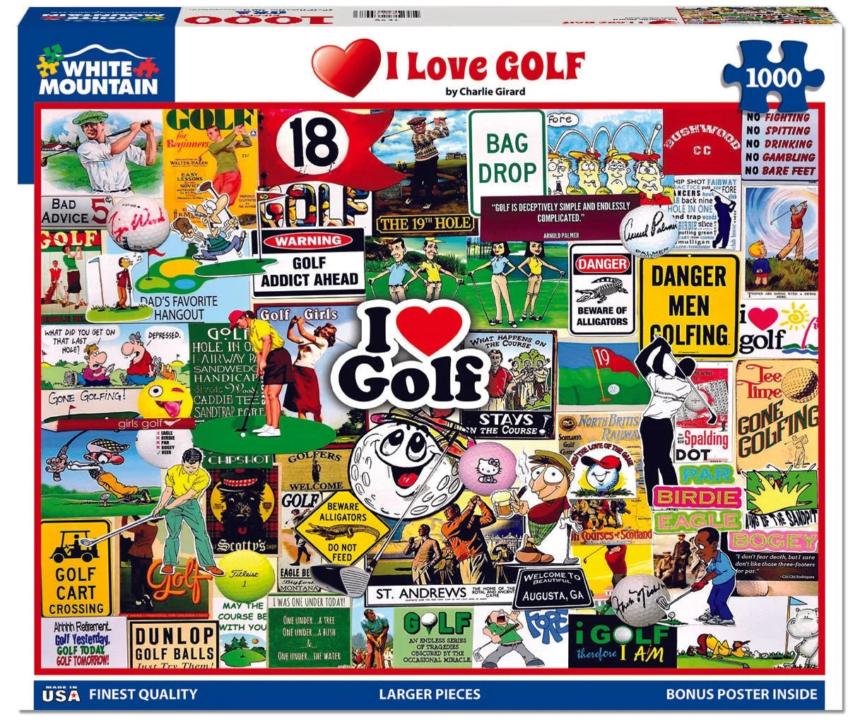 White Mountain Puzzles - I Love Golf