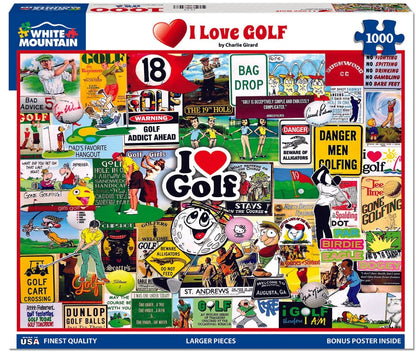 White Mountain Puzzles - I Love Golf