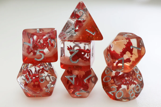 Foam Brain - Young Red Dragon RPG Dice Set