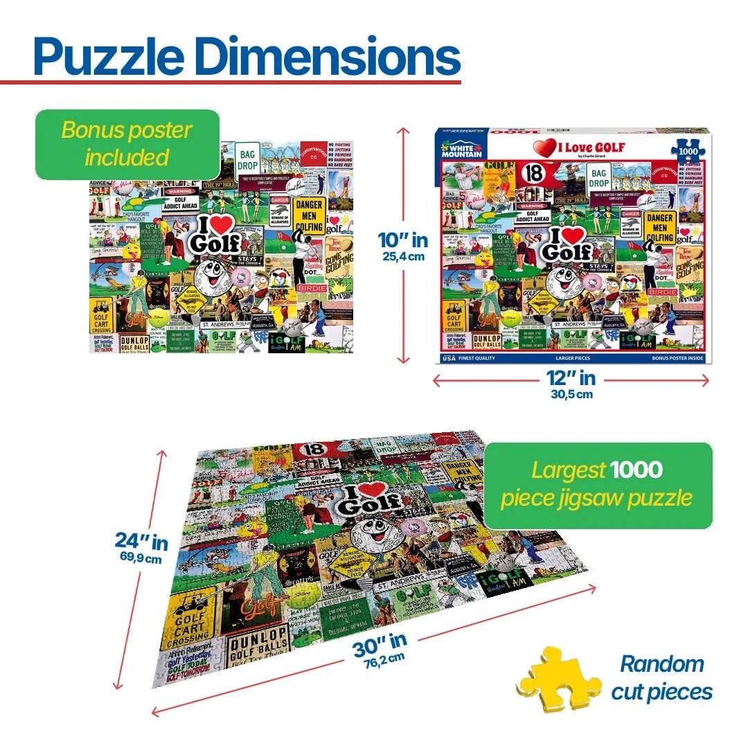 White Mountain Puzzles - I Love Golf