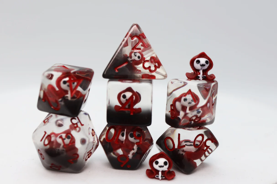 Foam Brain - Red Reaper RPG Dice Set