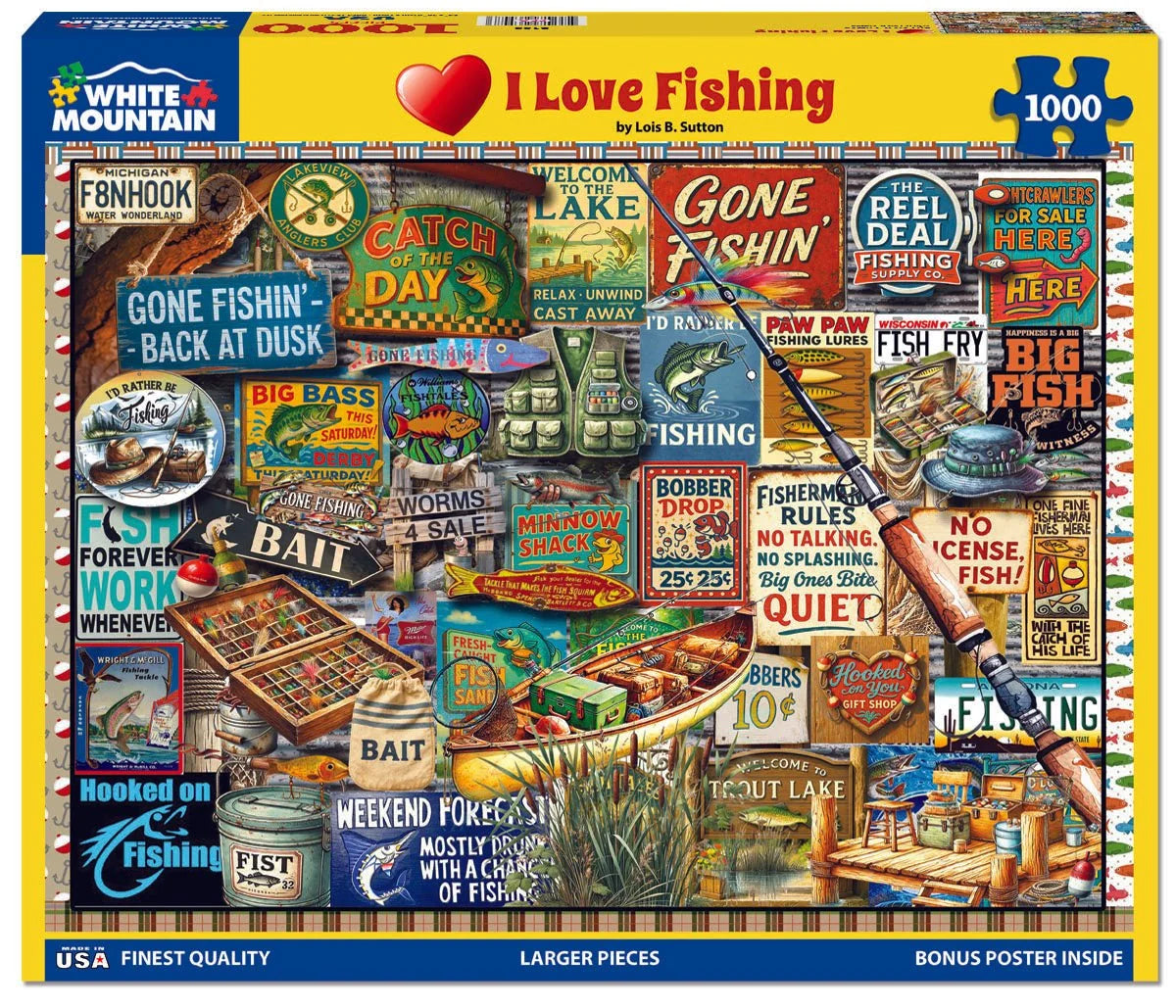 White Mountain Puzzles - I Love Fishing