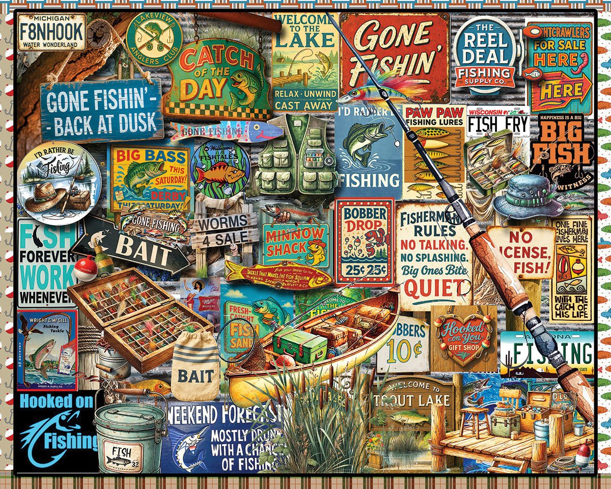 White Mountain Puzzles - I Love Fishing