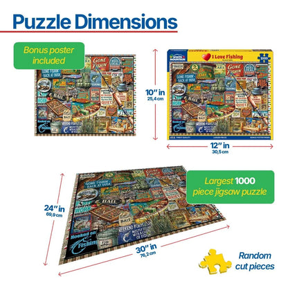 White Mountain Puzzles - I Love Fishing
